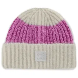 Codello Mütze aus Bouclé- und Rippstrick pink Damen 
