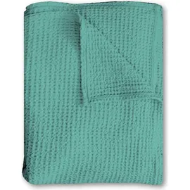 Setex Waffelpiqué Decke 75 x 120 cm Petrol