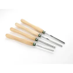 Drechselstahl Drechselmesser Pro Comfort Set (4-teilig) für Schalen und Schüssel...