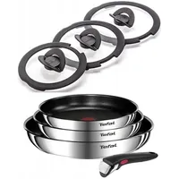 TEFAL INGENIO EMOTION PFANNENSET 7-TEILIG ABNEHMBAREN GRIFF GLASDECKELN PFANNEN