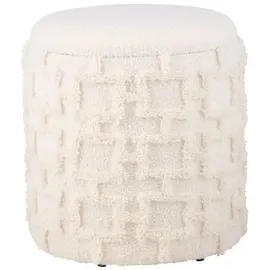 Möbel Boss Hocker Stoff 40 x 45 x 40 cm Creme