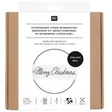 Rico Design Stickpackung Gezählter Kreuzstich, Band Schriftzug "Frohe Weihnachten"