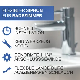 VARIOSAN Flexibler Ablaufschlauch Siphon