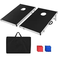 Costway FANTASK Cornhole Boards, Wurfspiel Geschicklichkeitsspiel für Kinder&Erwachsene, Sandsack