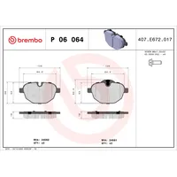 Brembo Bremsbelagsatz, Scheibenbremse P06064X