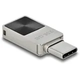 DeLOCK Mini USB Stick, 256GB, Silber/vernickelt