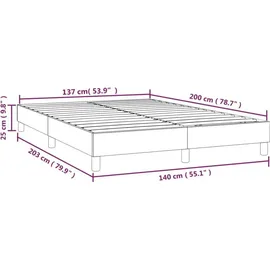 vidaXL Boxspringbett 140 x 200 cm Weiß