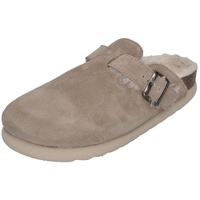 VERBENAS Pantoffel »Heidi«, Clog, Homeslipper, Hausschuh mit Riemchen, Gr. 37, helltaupe, , 71384348-37