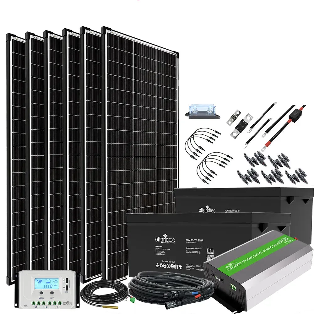 Offgridtec® Autark XXL-Master 24V 1200W Solaranlage - 3000W AC Leistung