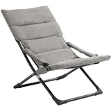 Outsunny Klappstuhl mit Auflage abnehmbar Gartenstuhl Campingstuhl Liegestuhl Sitzmöbel Garten Terrasse Balkon Textilene Stahl B/H/L: ca. 94x79x66 cm
