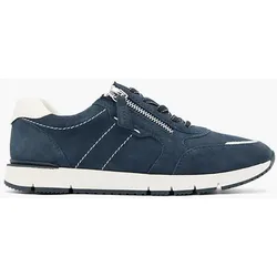 Leder Komfort Schnürer - Damen - blau