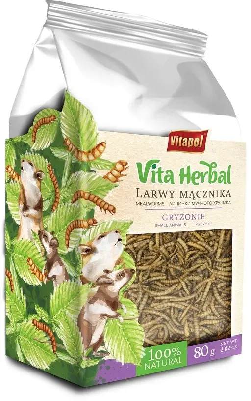 VITAPOL Vita Herbal Larven der Weißen Fliege für Nagetiere 80 g