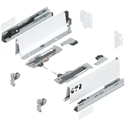 Blum TANDEMBOX antaro Schubkasten M mit TIP-ON BLUMOTION, Seidenweiß, Befestigungsart: Inserta