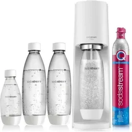 Sodastream Terra white + 2 PET-Flasche 1 l + PET-Flasche 0,5 l + Zylinder