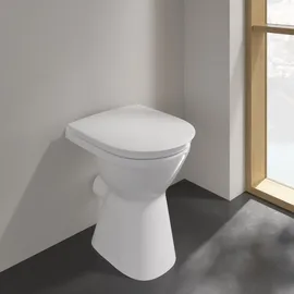 Villeroy & Boch ViCare Stand-WC mit WC-Sitz Weiß Alpin mit CeramicPlus