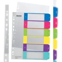 Leitz WOW DIN A4 Vollformat, Überbreite 1-6 farbig 6-teilig, 1 Satz mit Prämie nach Registrierung