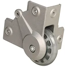 Adam Hall Hardware 37451 S Einbau Eckrolle mit weichem Rad 75 mm