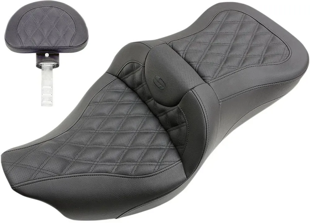 Saddlemen Harley Davidson Touring Models Roadsofa Ls Motorradsitz - Black - 2008-2020