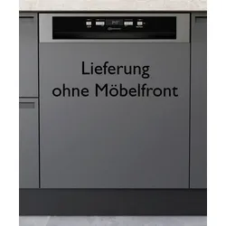 BAUKNECHT teilintegrierbarer Geschirrspüler "OBBC Ecosilent 9760", A (A-G), silber (eh19), B:59,8cm H:82cm T:55,5cm, Geschirrspüler, ActiveDry - automatisches Türöffnungssystem, Topseller