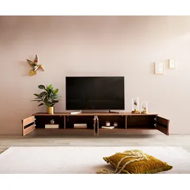 DeLife Lowboard Fevo 200 cm Akazie Braun 4 Türen schwebend, Fernsehtische