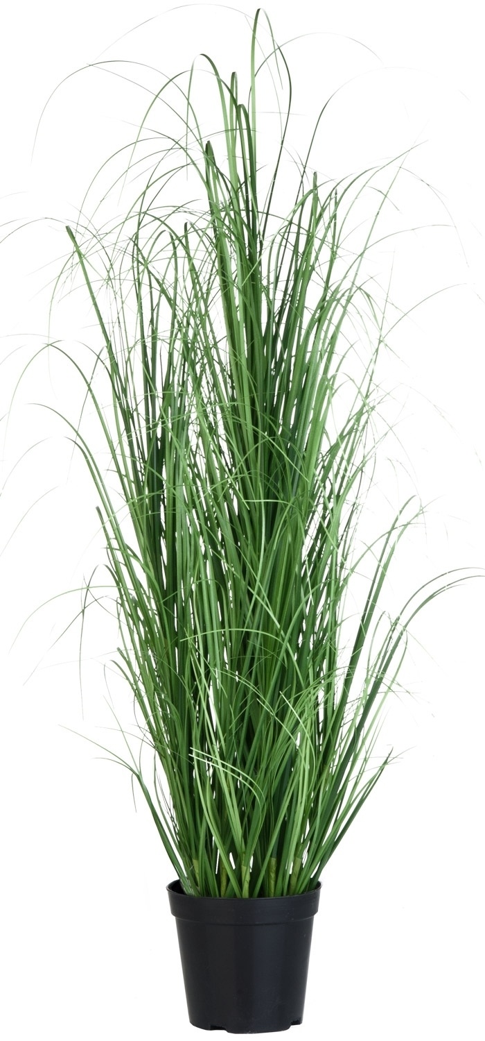 Gasper Kunstpflanze Grasbusch RANKIS, schwarzer Kunststofftopf - H 75 cm