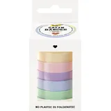 Folia Geschenkband PASTELL satiniert pink, orange, gelb, grün, blau 10,0 mm x 4,0 m