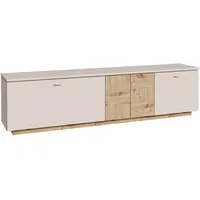 Forte Lowboard LouotoTV-Board, TV-Schrank, TV Board, Metallgriffe, Stauraum, Soft