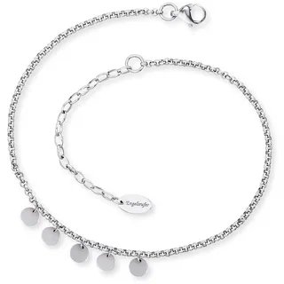 Fußkette ENGELSRUFER "Luna, ERFS-LILLUNA", silber (edelstahlfarben), Fußkettchen, Edelstahl