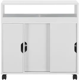 [en.casa] Badezimmerschrank Lumijoki 71x70x20cm Weiß