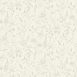 A.S. Création Jette Vliestapete mit Glitter Tapete floral natürlich 10,05 m x 0,53 m beige metallic weiß Made in Germany 373631 37363-1