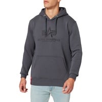 Alpha Industries Basic Hoody Kapuzensweat für Herren Greyblack/Black