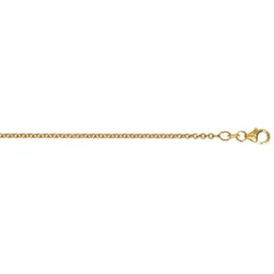 Goldkette ONE ELEMENT "Halskette aus 585 Gelbgold Ø 2 mm" Gr. 42, gold, Halsketten, Damen, 42, Gelbgold 585, Damen Gold Schmuck Rundankerkette