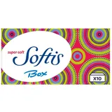 Softis Box 4-lagige Taschentücher – 10 Boxen Dermatologisch Getestete Hautverträglichkeit, Extrasanfte Taschentücher im Praktischen Spender, FSC-zertifiziert
