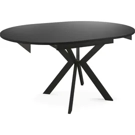 egen michał kliszczun Runder Ausziehbarer Esstisch 100 x 76 x 100 cm schwarz