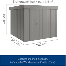 hörmann stauraumsysteme Juno 2,62 x 2,62 m Graualuminium
