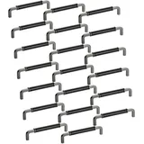 SO-TECH® Möbelgriff Schrankgriff AXIS anthrazit mit schwarzem Porzellaneinsatz (20-St), L x H x B: 169 x 37,5 x 16 mm, Bohrlochabstand (BA): 160 mm schwarz