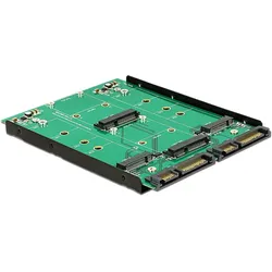 Delock Converter 2 x SATA 22 pin > Dualport 2 x M.2 / 2 x mSATA