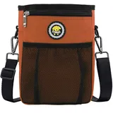 Futterbeutel Hunde wasserdicht Hunde Leckerlie Beutel zur Futteraufbewahrung Futtertasche für Hundetraining, perfekte Hunde Leckerlie Tasche für Agility-Training (Orange)