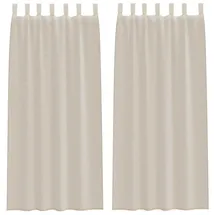 vidaXL Voile-Vorhänge 2 pcs Sand 260 x 140 cm Polyester