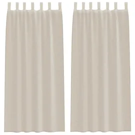 vidaXL Voile-Vorhänge 2 pcs Sand 260 x 140 cm Polyester