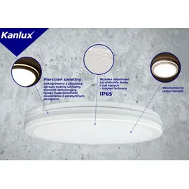 KANLUX BENO ECO 1 rund 20W IP65 schwarz