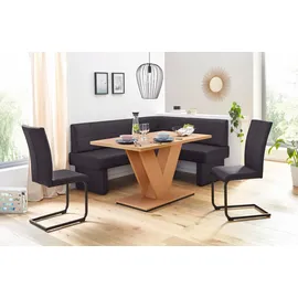 Home Affaire Eckbank HOME AFFAIRE, grau (anthrazit), B:142cm H:89cm T:182cm, Microfaser (Zusammensetzung: 100% Polyester), Sitzbänke, Eckbank