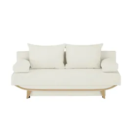 Smart Schlafcouch Mikrofaser 3-Sitzer Beige