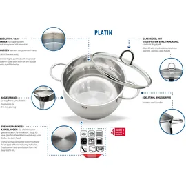 ELO Platin Topf-Set 5-tlg. 3 x Fleischtopf + Bratentopf + Kasserolle  