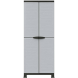 vidaXL Kunststoffschrank 0,68 x 0,39 x 1,72 m grau