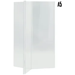 Securit® Transparenter Posterhalter – A5 – Y-Form – Drei Seiten – Acryl – Für Restaurants, Cafés und Events – Freistehend und Modern