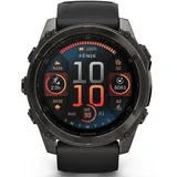 51 mm sapphire, schwarz / carbongrau DLC Titan mit QuickFit Silikon-Armband 26 mm