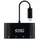 NANOCABLE 10.16.4401-BK (USB-C, 4 Ports), Dockingstation - USB 3.0-Adapter. USB-C/M-USB 3.0/F Schwarz