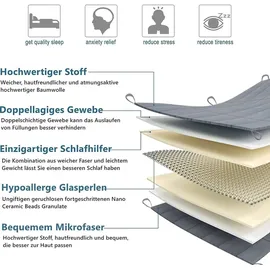 Woltu Gewichtsdecke für Erwachsene, aus Mikrofaser, Cashmere Feeling, Beschwerte Decke Grau 150x200cm, 7kg - Grau
