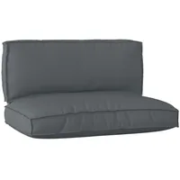 VidaXL 2-teiliges Palettenkissen-Set Anthrazit Oxford-Gewebe